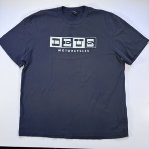 DEUS EX MACHINA Short Sleeve T-Shirt Mens XLarge Black Overturn Tee